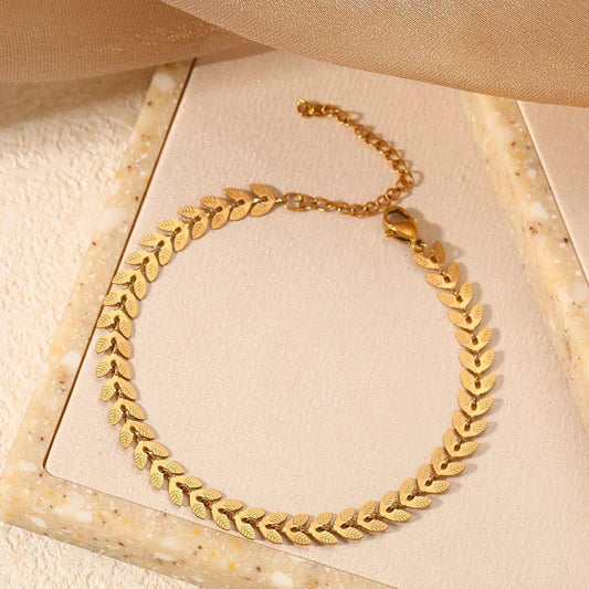lightweight gold leaf bracelet women trendy accessory Swift Mart