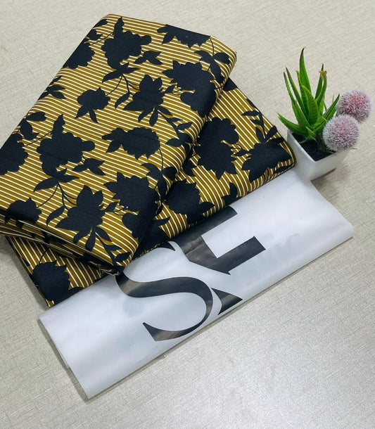 Golden printed polo cotton 2 piece suit for women with matching shirt and trouser soft breathable casual summer outfit
