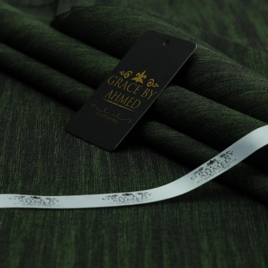 Green khaddar textured suit for men winter wear unstitched swift mart