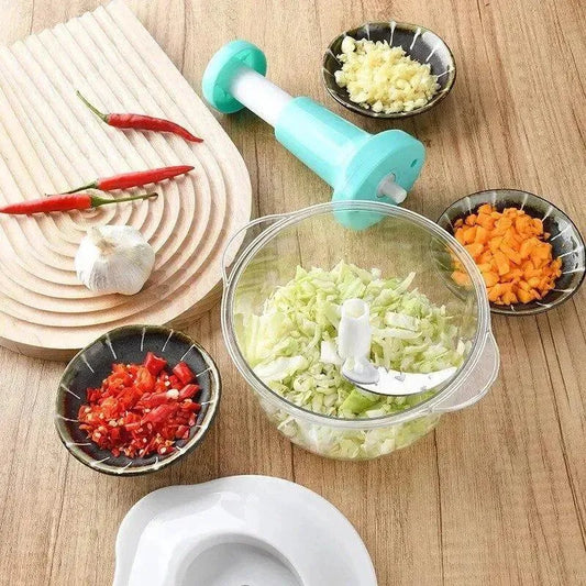 Push vegetable cutter multicolor kitchen chopper, ABS plastic manual slicer dicer for vegetables, compact tool for daily cooking use