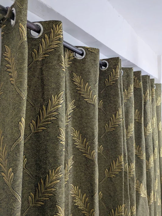 Velvet jacquard printed curtain 56x96 inch panel, soft luxury curtain for bedroom living room home decor elegant use