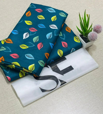 Green printed polo cotton 2 piece suit for women casual wear soft breathable fabric matching shirt and trouser set