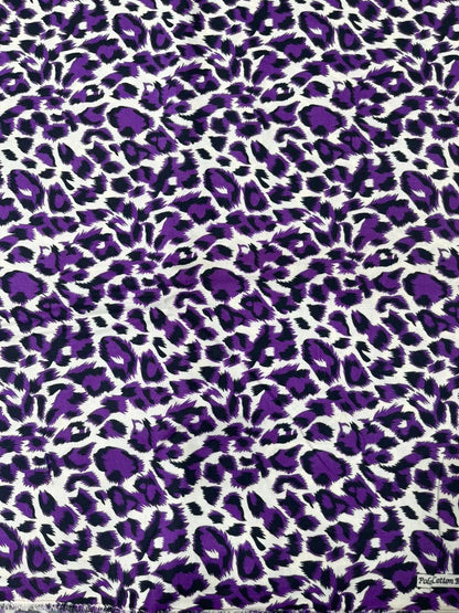 Purple printed polo cotton 2 piece suit for women with matching shirt and trouser soft breathable casual summer outfit