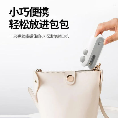 Portable food bag sealing machine rechargeable sealer multicolor, compact kitchen tool for sealing snacks chips and food storage bags