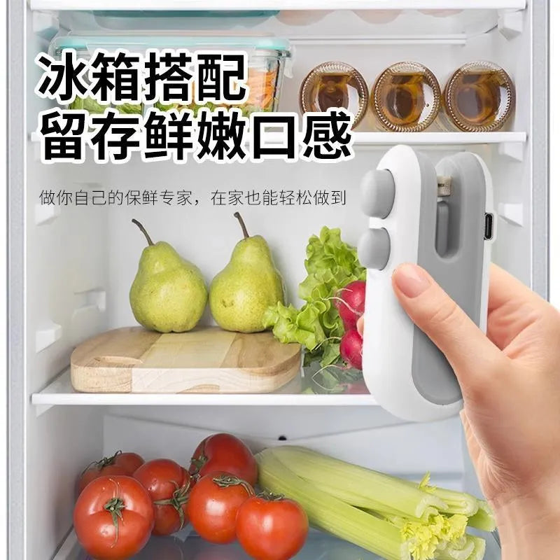Portable food bag sealing machine rechargeable sealer multicolor, compact kitchen tool for sealing snacks chips and food storage bags
