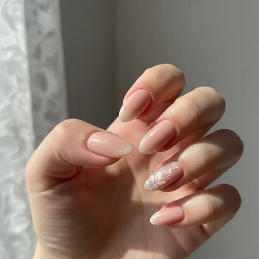 24 pieces professional manicure artificial nails for salon look