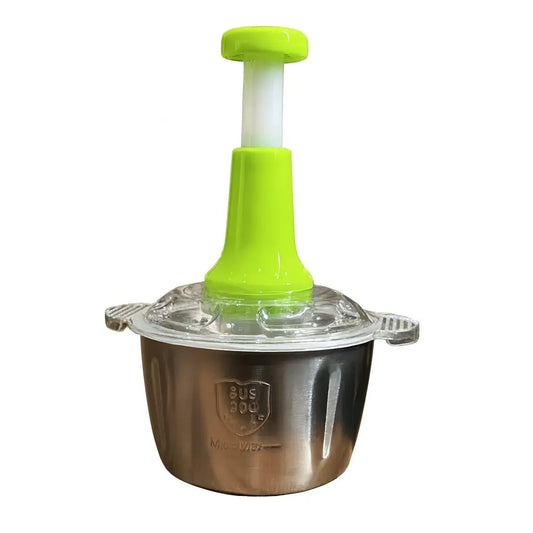 Swift Mart 2L Stainless Steel Manual Food Chopper for Vegetables & Fruits