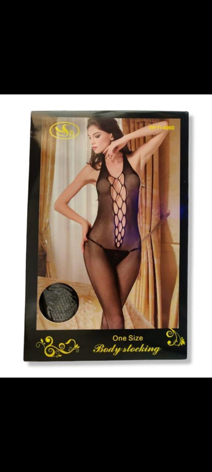 Black spandex fishnet crochet full body stocking for women breathable stretchable stylish wear for parties weddings and daily use