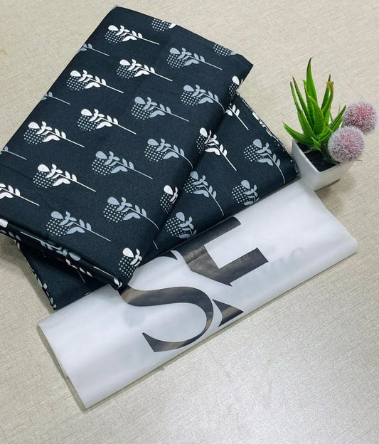 Black printed polo cotton 2 piece suit for women with matching shirt and trouser soft breathable casual summer outfit
