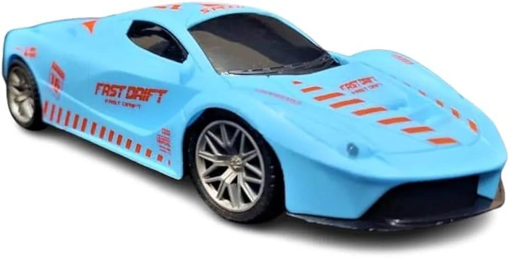 Blue remote control car for kids electric drive toy durable plastic RC car for indoor outdoor play with easy control