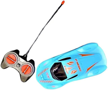 Blue remote control car for kids electric drive toy durable plastic RC car for indoor outdoor play with easy control
