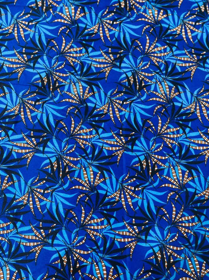 Blue printed polo cotton 2 piece suit for women casual wear soft breathable fabric matching shirt and trouser set