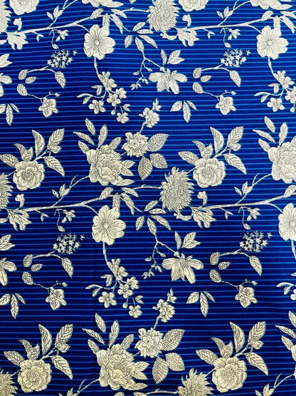 Blue printed polo cotton 2 piece suit for women casual wear soft breathable fabric matching shirt and trouser set