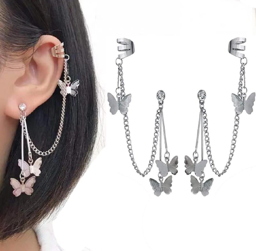 butterfly jewelry set women silver plated necklace earrings Swift Mart Pakistan