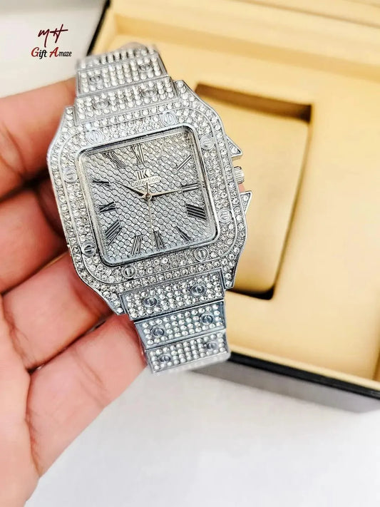 Stainless steel chain watch for men multicolor stylish wrist watch for office casual and formal wear durable everyday use