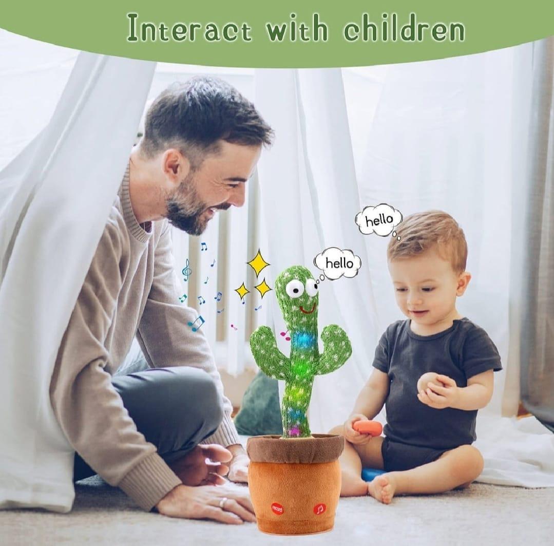 Dancing cactus toy for kids electric plush green fun toy for indoor play parties and entertainment for children