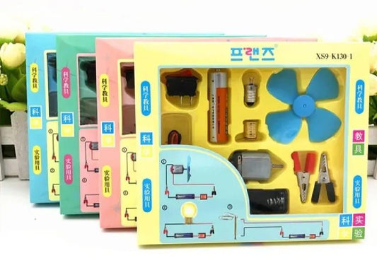 Science project kit for kids STEM learning DIY experiment set with motor bulb and wires educational toy for children