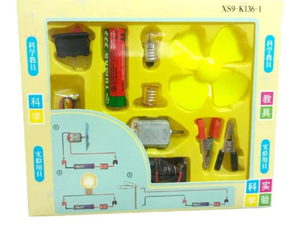 Science project kit for kids STEM learning DIY experiment set with motor bulb and wires educational toy for children