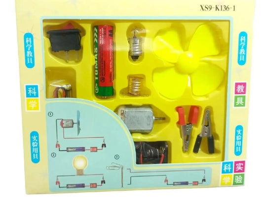 Science project kit for kids STEM learning DIY experiment set with motor bulb and wires educational toy for children