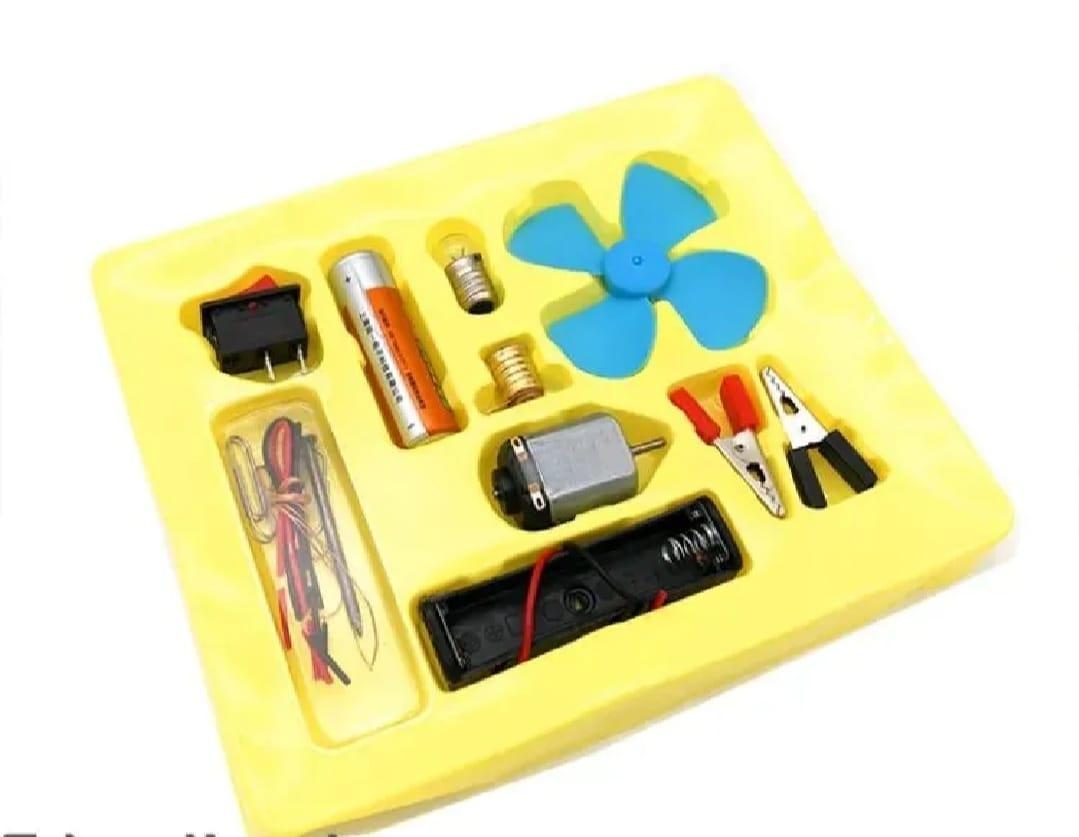Science project kit for kids STEM learning DIY experiment set with motor bulb and wires educational toy for children