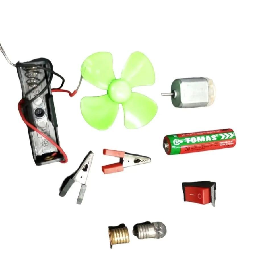 Science project kit for kids STEM learning DIY experiment set with motor bulb and wires educational toy for children