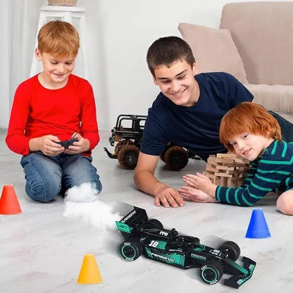 Remote control racing car for kids durable ABS plastic RC toy with rubber tires for indoor outdoor play and high speed fun