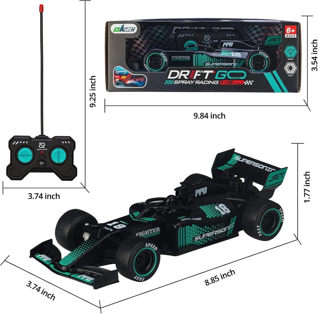 Remote control racing car for kids durable ABS plastic RC toy with rubber tires for indoor outdoor play and high speed fun