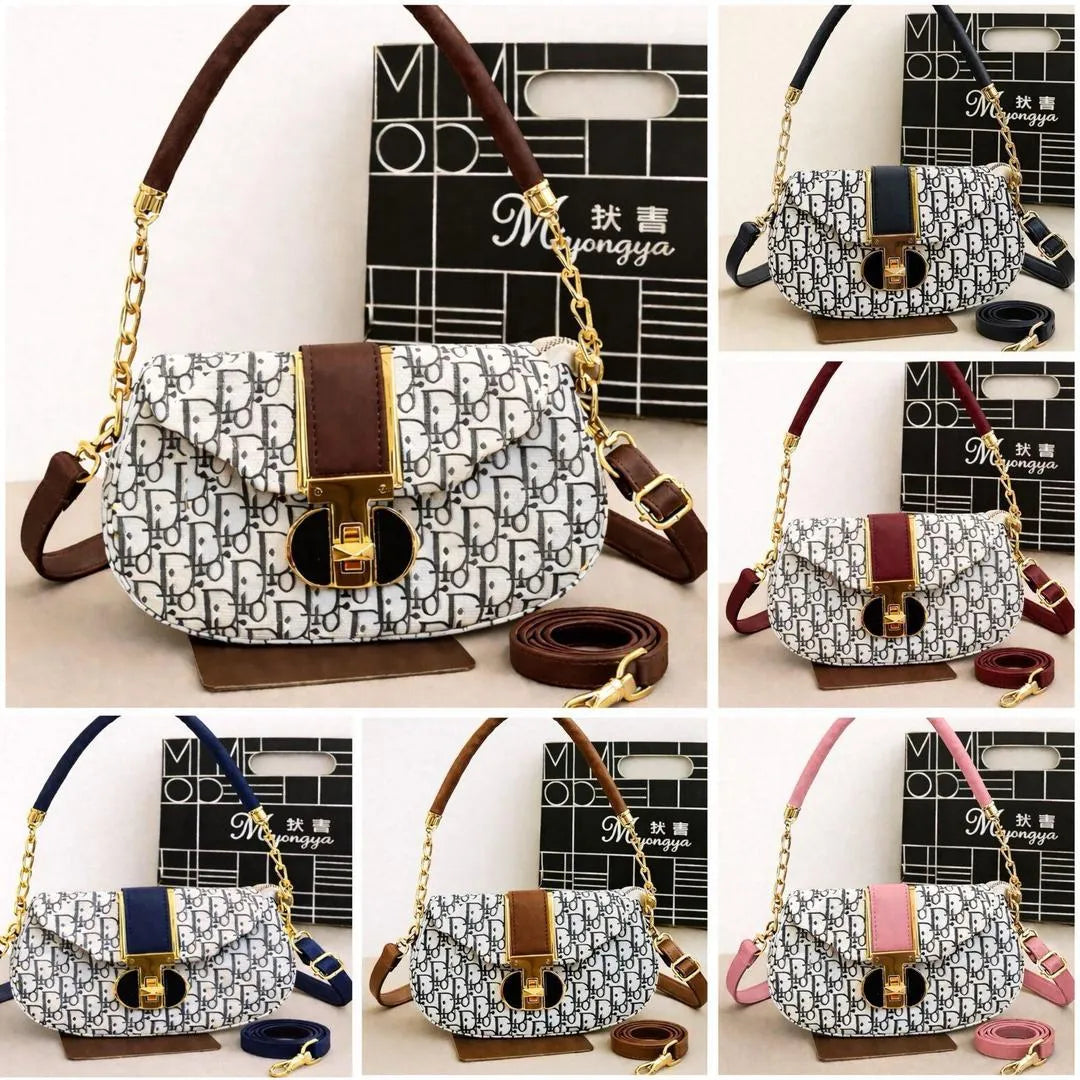 Mustard leather shoulder bag for girls with chain strap stylish compact handbag for casual outings and special occasions