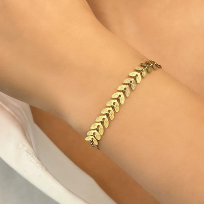 lightweight gold leaf bracelet women trendy accessory Swift Mart