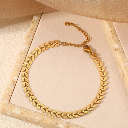 lightweight gold leaf bracelet women trendy accessory Swift Mart