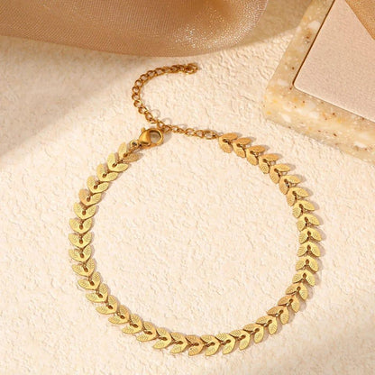 lightweight gold leaf bracelet women trendy accessory Swift Mart