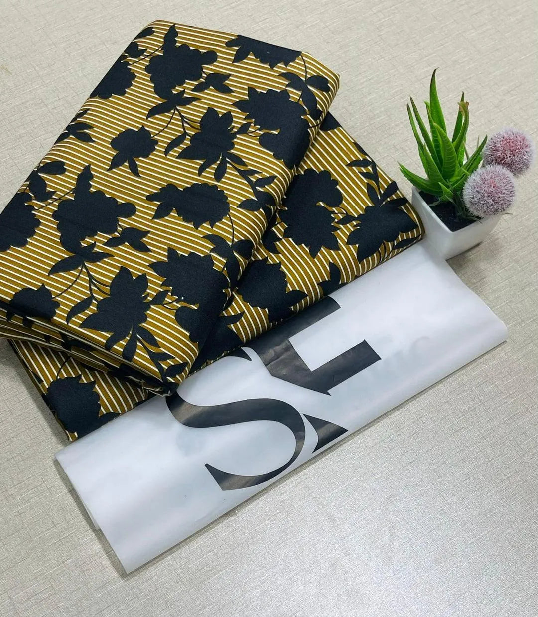 Golden printed polo cotton 2 piece suit for women with matching shirt and trouser soft breathable casual summer outfit