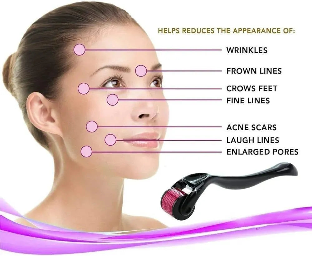 Black Hair Derma Roller – Stimulates hair growth, repairs damaged hair & adds shine.