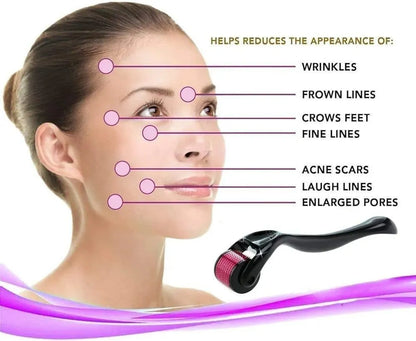 Black Hair Derma Roller – Stimulates hair growth, repairs damaged hair & adds shine.