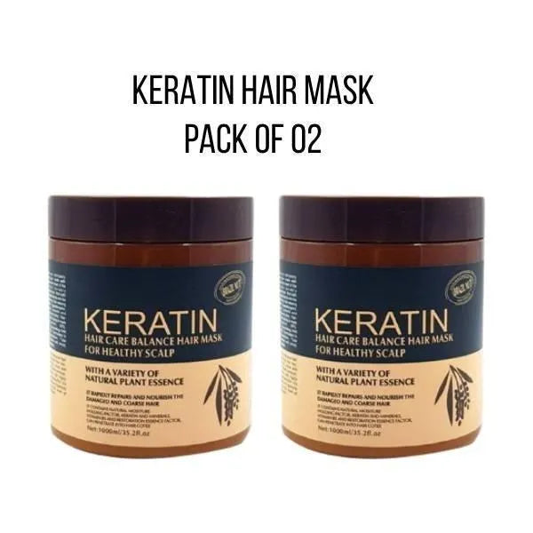 Keratin Hair Mask Pack of 2 – Buy 1 Get 1 Free at Swift Mart for healthy, strong, frizz-free hair