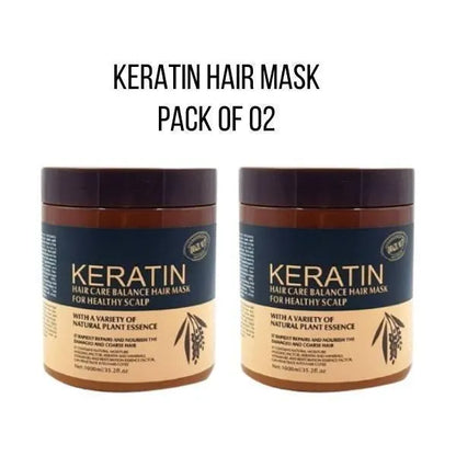Keratin Hair Mask Pack of 2 – Buy 1 Get 1 Free at Swift Mart for healthy, strong, frizz-free hair