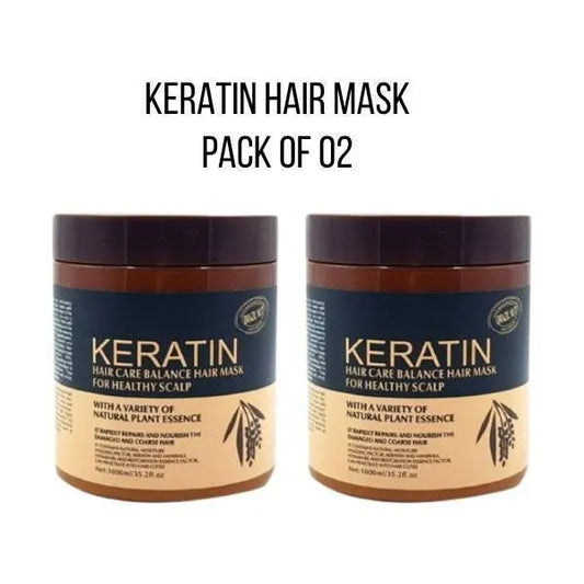 Keratin Hair Mask Pack of 2 – Buy 1 Get 1 Free at Swift Mart for healthy, strong, frizz-free hair
