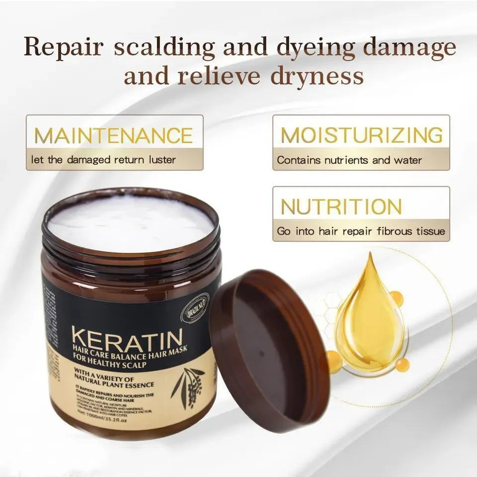 Keratin Hair Mask Pack of 2 – Buy 1 Get 1 Free at Swift Mart for healthy, strong, frizz-free hair