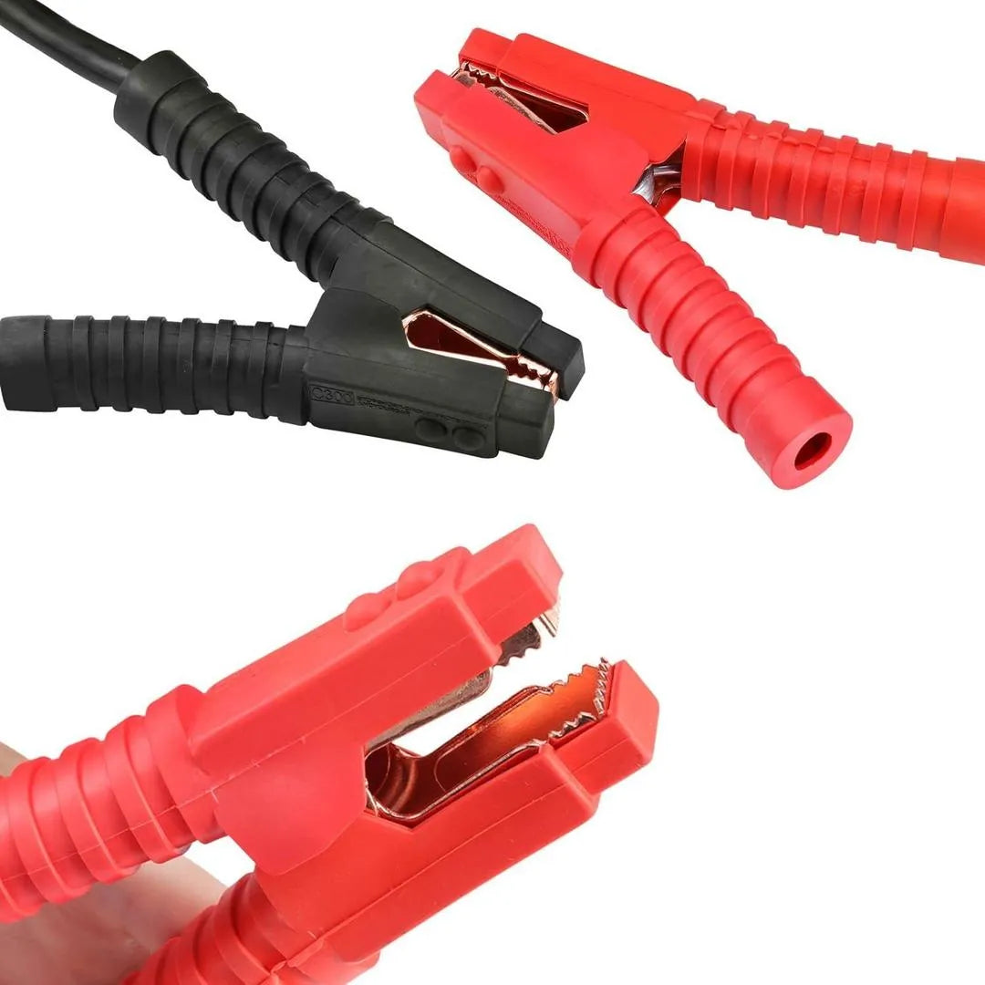 Heavy duty jumper cables 3000AMP car battery wires black with orange clamps, booster cables for vehicles emergency jump start use