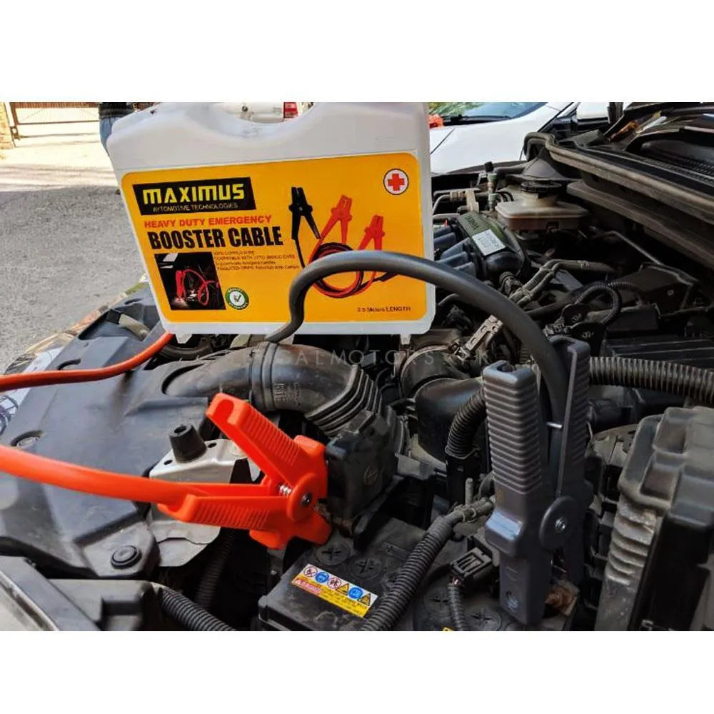 Heavy duty jumper cables 3000AMP car battery wires black with orange clamps, booster cables for vehicles emergency jump start use