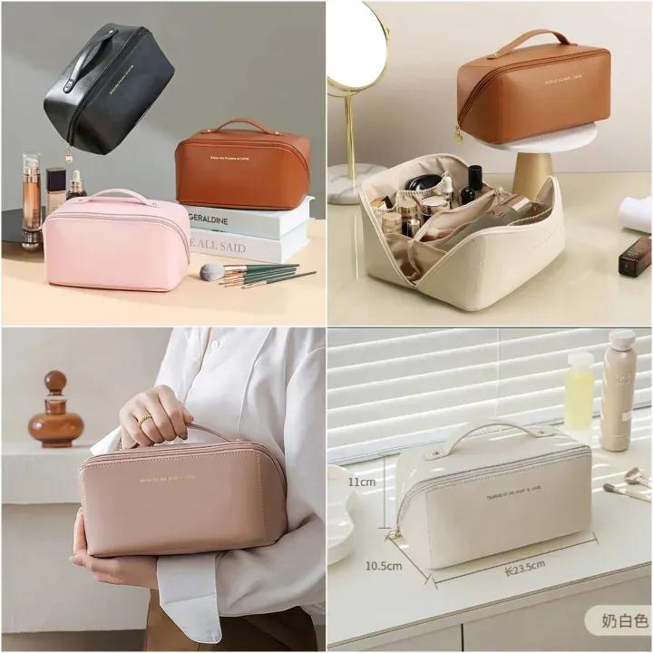 Leather Makeup Pouch – Waterproof cosmetic organizer bag