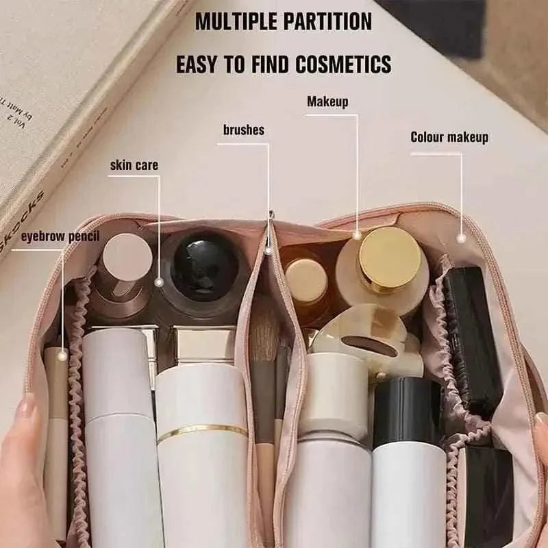 Leather Makeup Pouch – Waterproof cosmetic organizer bag