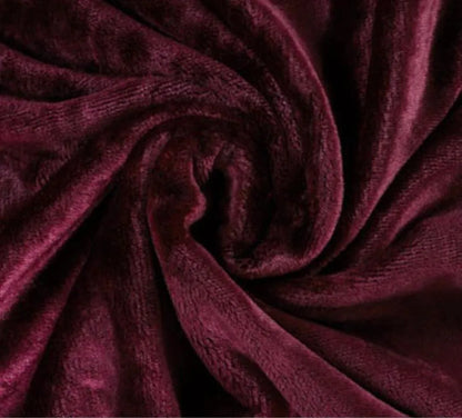 Maroon velvet curtains 2 pcs set 60x86 inch panels, soft fleece velvet curtains for bedroom living room elegant home decor use