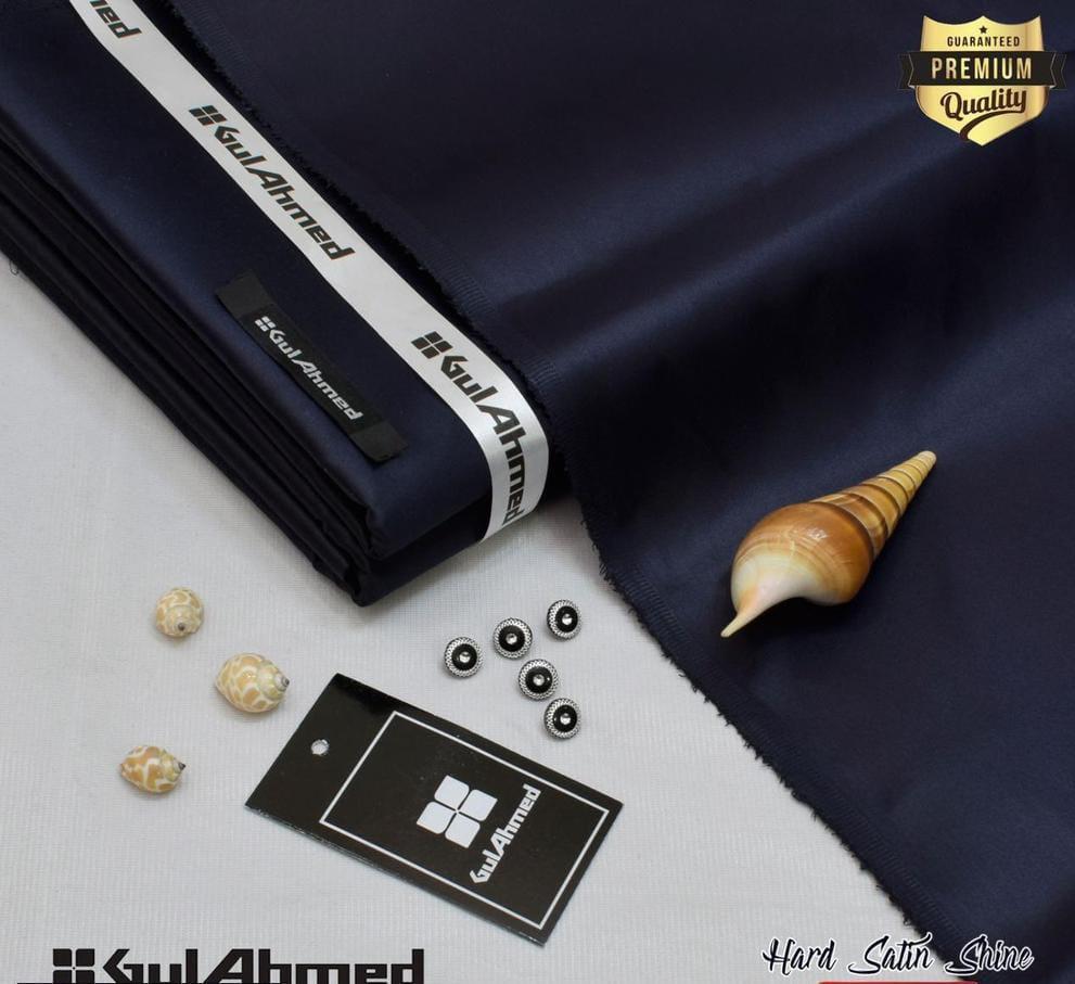 Men navy satin silk suit all season formal wear Pakistan Swift Mart premium unstitched fabric wedding office wear