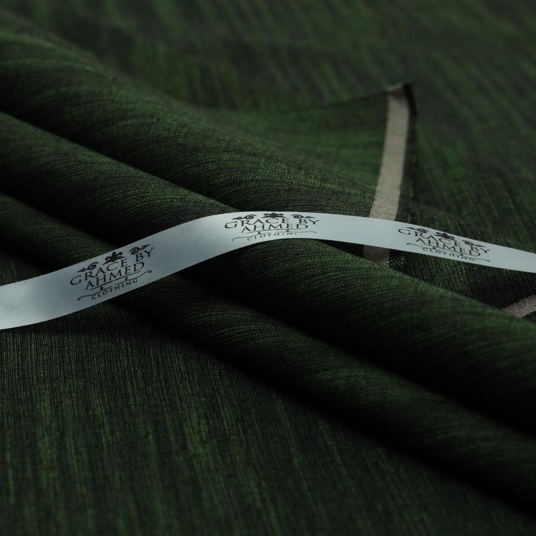 Green khaddar textured suit for men winter wear unstitched swift mart