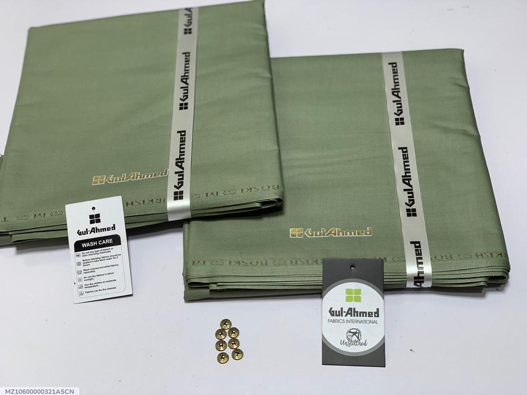Green khaddar plain suit for men winter wear unstitched swift mart