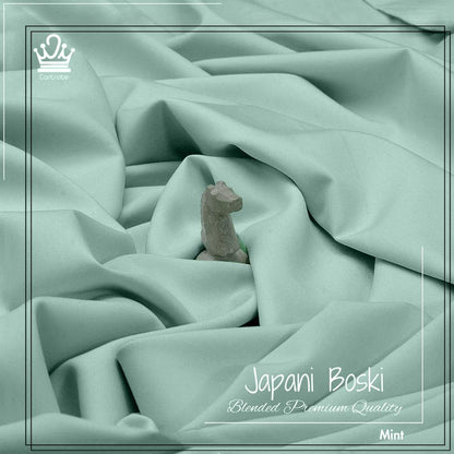 Mint green boski suit for men unstitched by swift mart