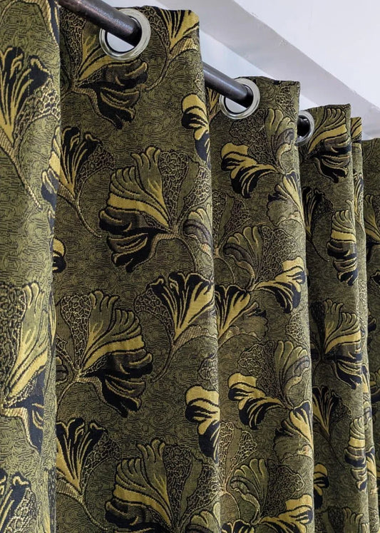 Jacquard printed curtain 56x96 inch floral panel multicolor, elegant curtain for bedroom living room home decor use