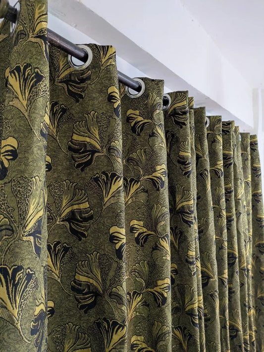 Jacquard printed curtain 56x96 inch floral panel multicolor, elegant curtain for bedroom living room home decor use