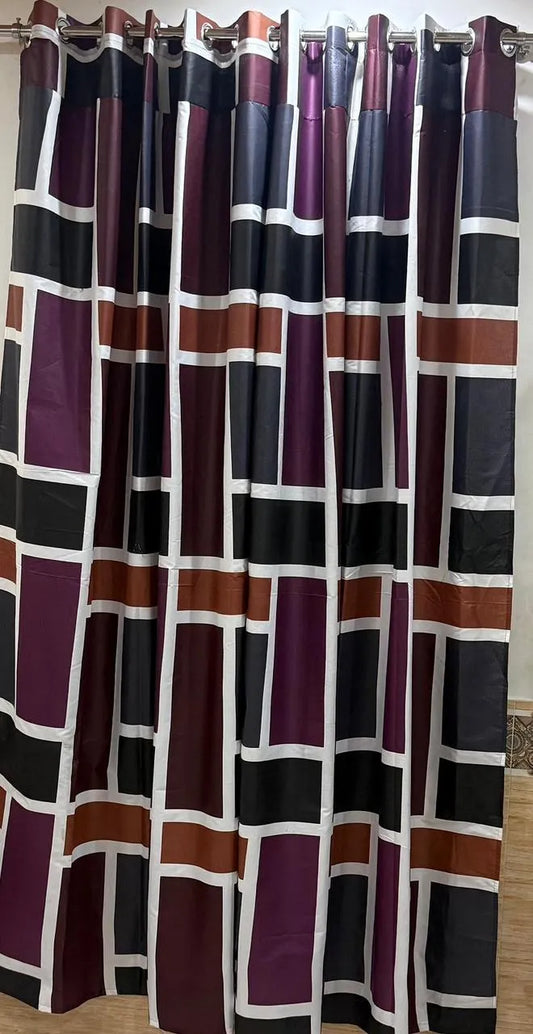 Multicolor printed cotton curtains 2 pcs set 60x100 inch panels, soft breathable curtains for bedroom living room modern home decor use